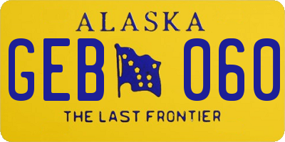 AK license plate GEB060
