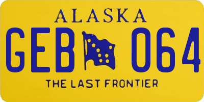 AK license plate GEB064