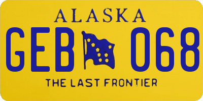 AK license plate GEB068