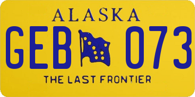 AK license plate GEB073