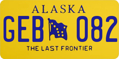 AK license plate GEB082