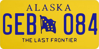 AK license plate GEB084