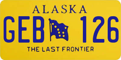 AK license plate GEB126