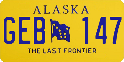 AK license plate GEB147
