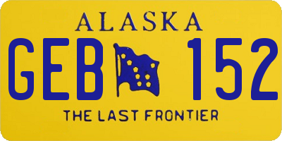 AK license plate GEB152