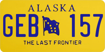 AK license plate GEB157