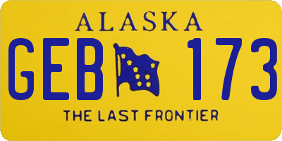 AK license plate GEB173
