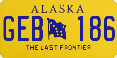 AK license plate GEB186