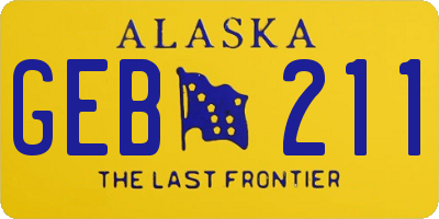 AK license plate GEB211