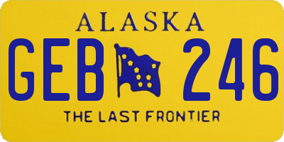 AK license plate GEB246