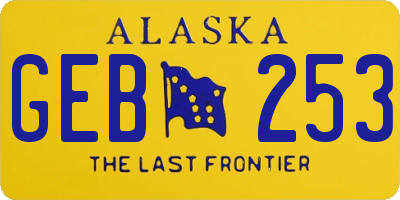 AK license plate GEB253