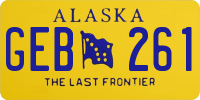 AK license plate GEB261