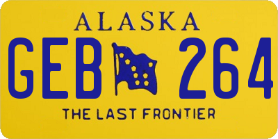 AK license plate GEB264