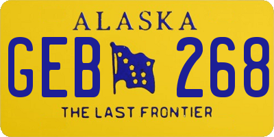 AK license plate GEB268