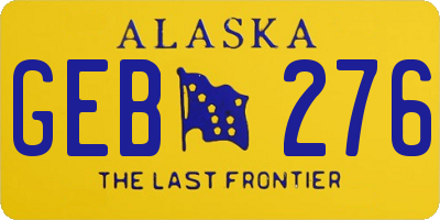AK license plate GEB276