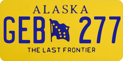 AK license plate GEB277