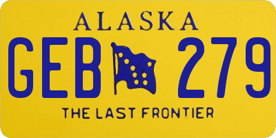 AK license plate GEB279