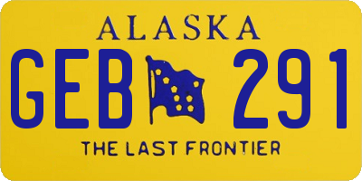 AK license plate GEB291