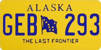AK license plate GEB293