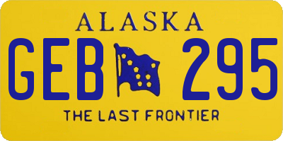 AK license plate GEB295