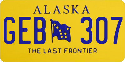 AK license plate GEB307