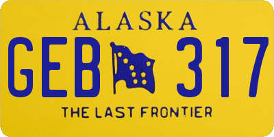 AK license plate GEB317