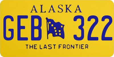 AK license plate GEB322