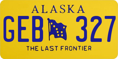 AK license plate GEB327