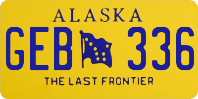 AK license plate GEB336