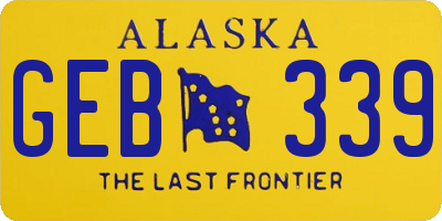 AK license plate GEB339