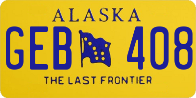 AK license plate GEB408