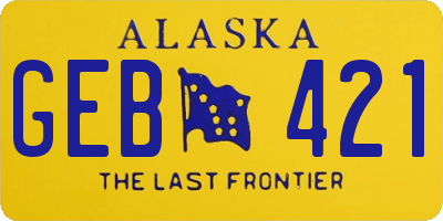 AK license plate GEB421