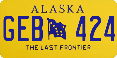 AK license plate GEB424