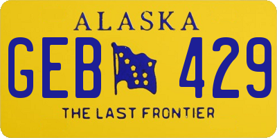 AK license plate GEB429