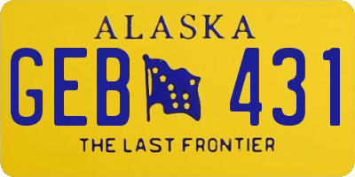 AK license plate GEB431