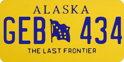 AK license plate GEB434