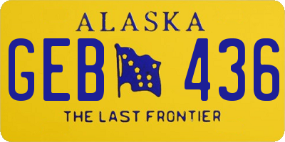 AK license plate GEB436