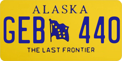 AK license plate GEB440