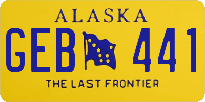 AK license plate GEB441