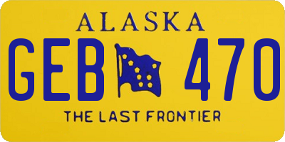 AK license plate GEB470