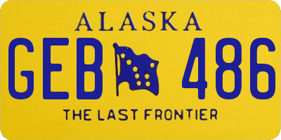 AK license plate GEB486