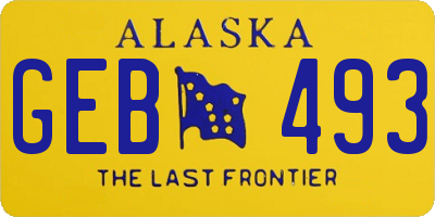 AK license plate GEB493