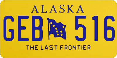 AK license plate GEB516