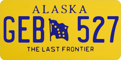 AK license plate GEB527
