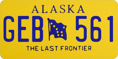 AK license plate GEB561