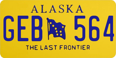 AK license plate GEB564