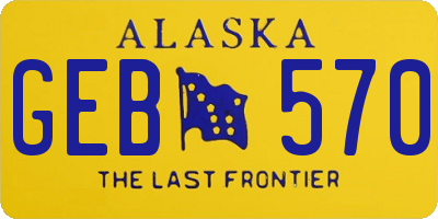 AK license plate GEB570