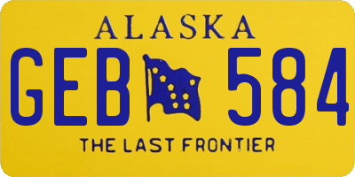 AK license plate GEB584