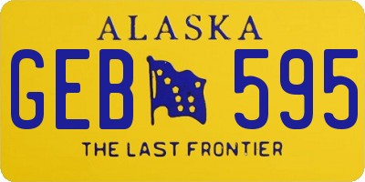AK license plate GEB595