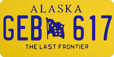 AK license plate GEB617